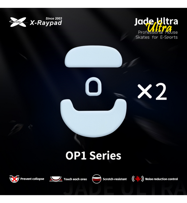 X-Raypad Jade Ultra Series Mouse Feet (Skates) - Endgame Gear OP1 Series (Set of 2)