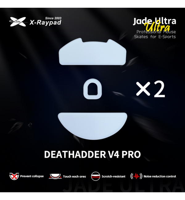 X-Raypad Jade Ultra Series Mouse Feet (Skates) - Razer Deathadder V4 Pro (Set of 2)