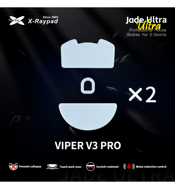 X-Raypad Jade Ultra Series Mouse Feet (Skates) - Razer Viper V3 Pro (Set of 2)