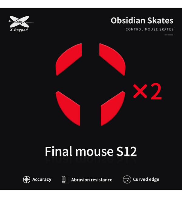 X-Raypad Obsidian Mouse Feet (Skates) - Finalmouse UL2 Cape Town / Starlight -12 (Set of 2)