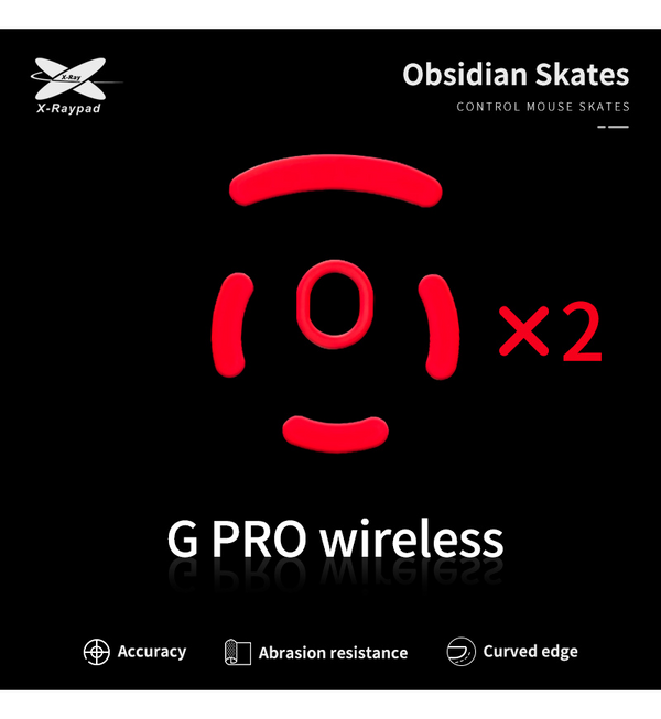 X-Raypad Obsidian Mouse Feet (Skates) - Logitech G Pro Wireless (Set of 2)
