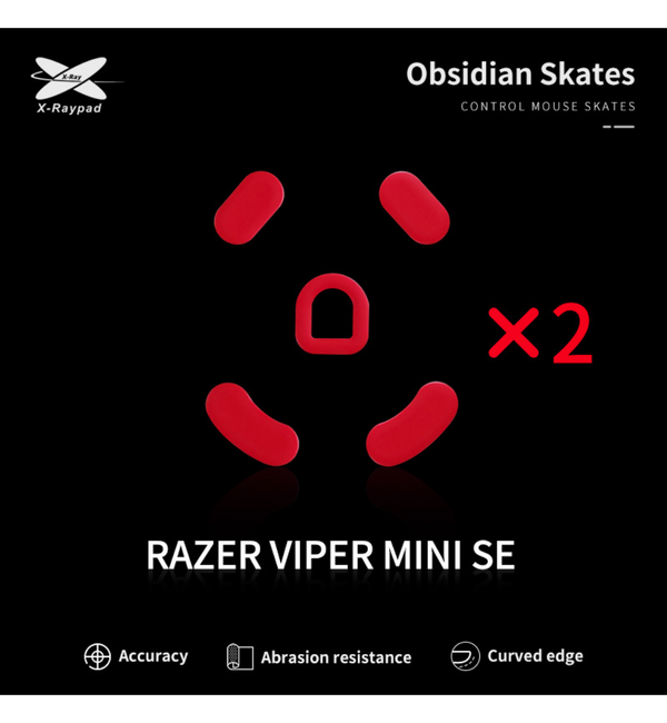 X-Raypad Obsidian Mouse Feet (Skates) - Razer Viper Mini SE (Set of 2)