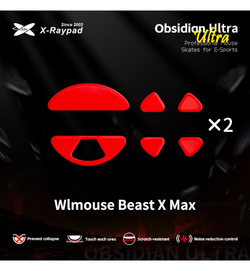 X-Raypad Obsidian Ultra Series Consistency & Control Mouse Feet (Skates) - WLMouse Beast X Max (Set of 2) (Copy