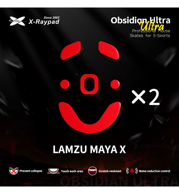 X-Raypad Obsidian Ultra Series Mouse Feet (Skates) - Lamzu Maya X (Set of 2)