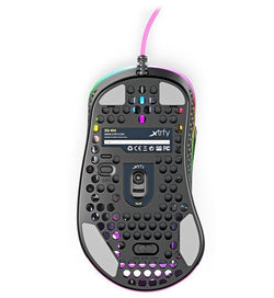 Xtrfy M4 RGB 69g Ultralight Right-Handed Gaming Mouse - Pink