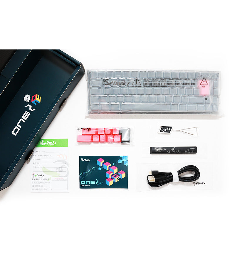 Ducky One 2 SF RGB 65% Mechanical Keyboard - Cherry MX Silent Red Switches