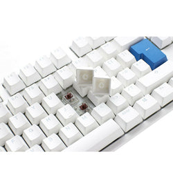 Ducky One 2 TKL Pure White RGB Mechanical Keyboard - Cherry MX Brown Switches