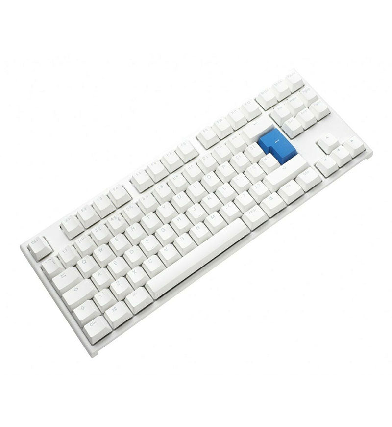 Ducky One 2 TKL Pure White RGB Mechanical Keyboard - Cherry MX Blue Switches