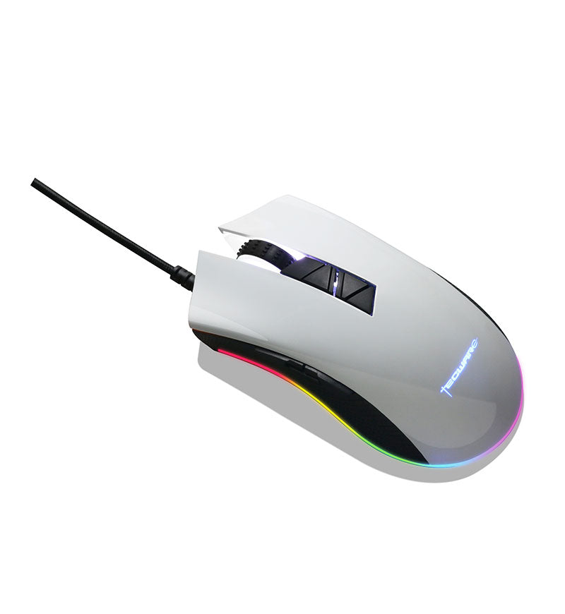 Tecware Torque Plus 97g RGB Optical Mouse - Gloss White