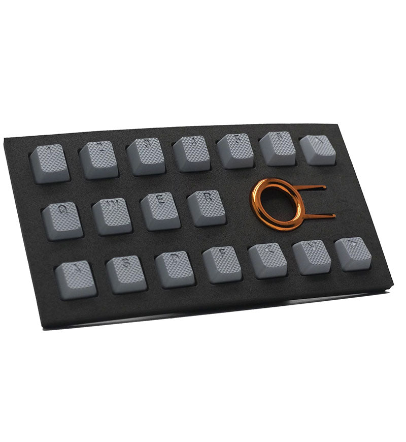 Tai-Hao TPR Rubber Double Shot Backlit 18 Keycaps - Grey