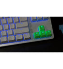 Tai-Hao TPR Rubber Double Shot Backlit 18 Keycaps - Neon Green