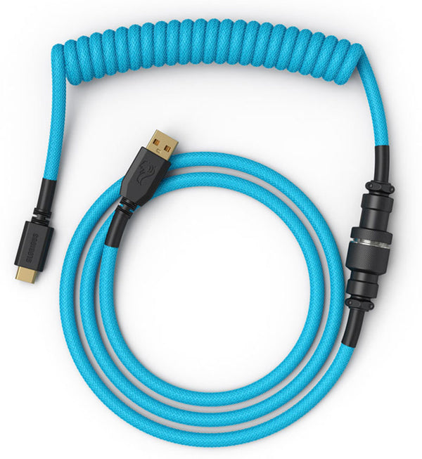 Glorious Coiled Keyboard Cable - Electric Blue (USB-A to USB-C)