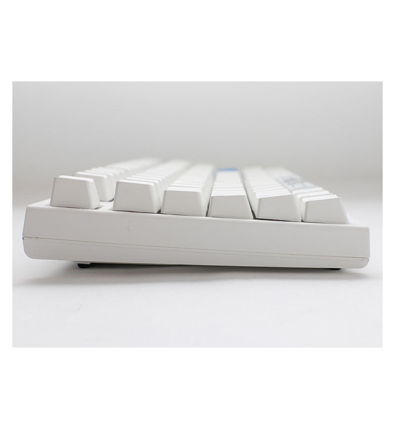 Ducky One 2 TKL Pure White RGB Mechanical Keyboard - Cherry MX Silent Red Switches