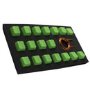 Tai-Hao TPR Rubber Double Shot Backlit 18 Keycaps - Neon Green