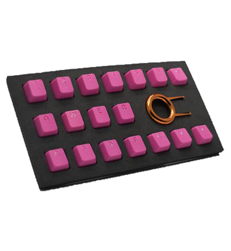 Tai-Hao TPR Rubber Double Shot Backlit 18 Keycaps - Neon Pink