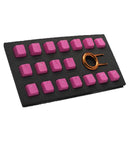 Tai-Hao TPR Rubber Double Shot Backlit 18 Keycaps - Neon Pink