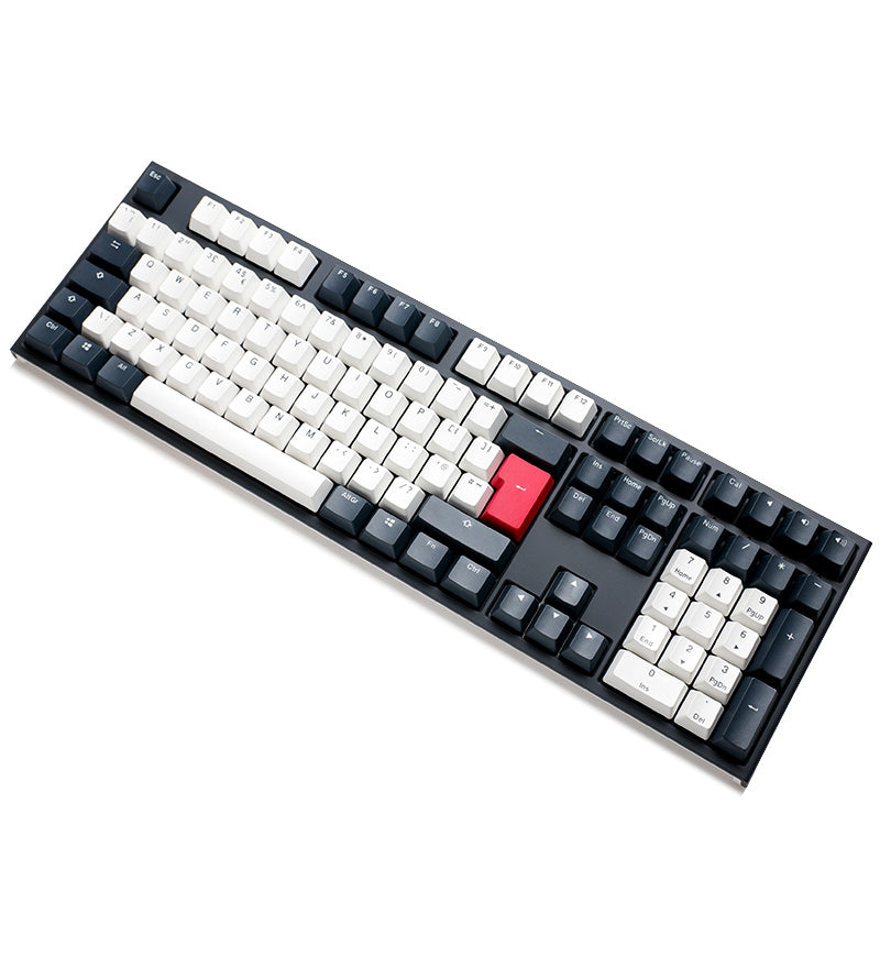Ducky One 2 Tuxedo Non-Backlit Mechanical Keyboard - Cherry MX Blue Switches