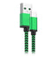 GE4R 2m USB Type-C Green & Black Braided Cable (USB-A to USB-C)