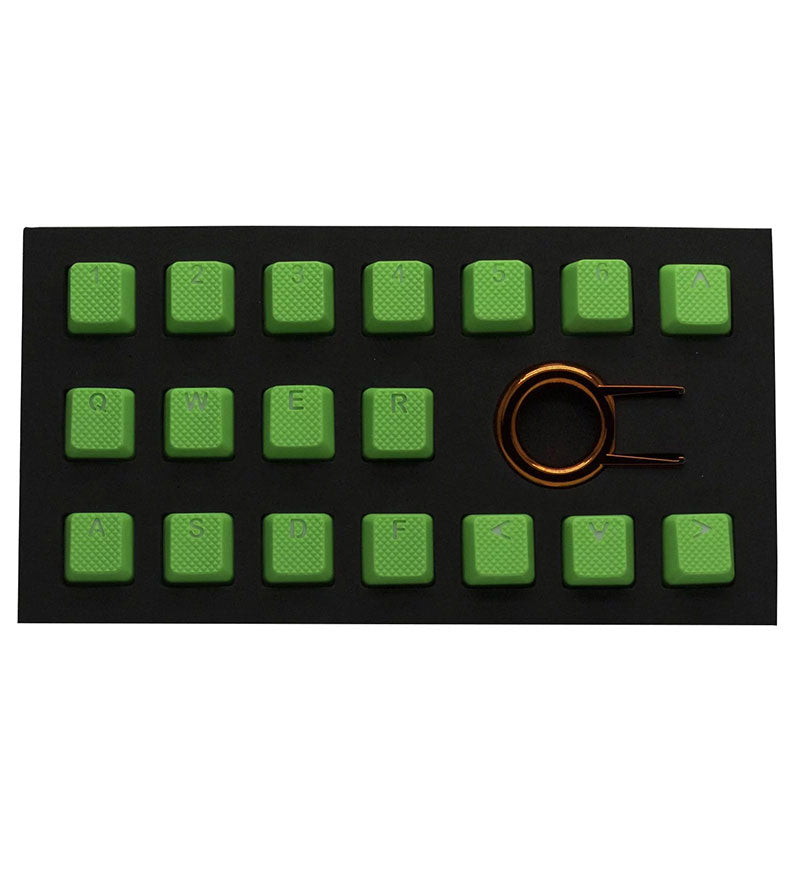 Tai-Hao TPR Rubber Double Shot Backlit 18 Keycaps - Neon Green