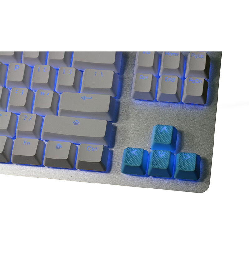 Tai-Hao TPR Rubber Double Shot Backlit 18 Keycaps - Neon Blue