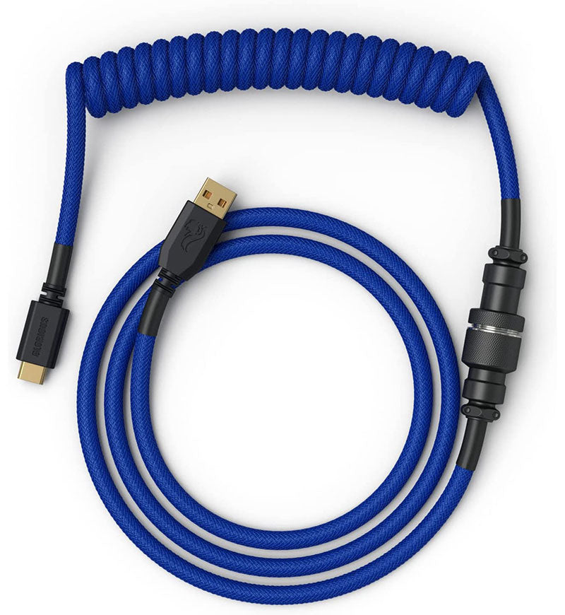 Glorious Coiled Keyboard Cable - Cobalt Blue (USB-A to USB-C)