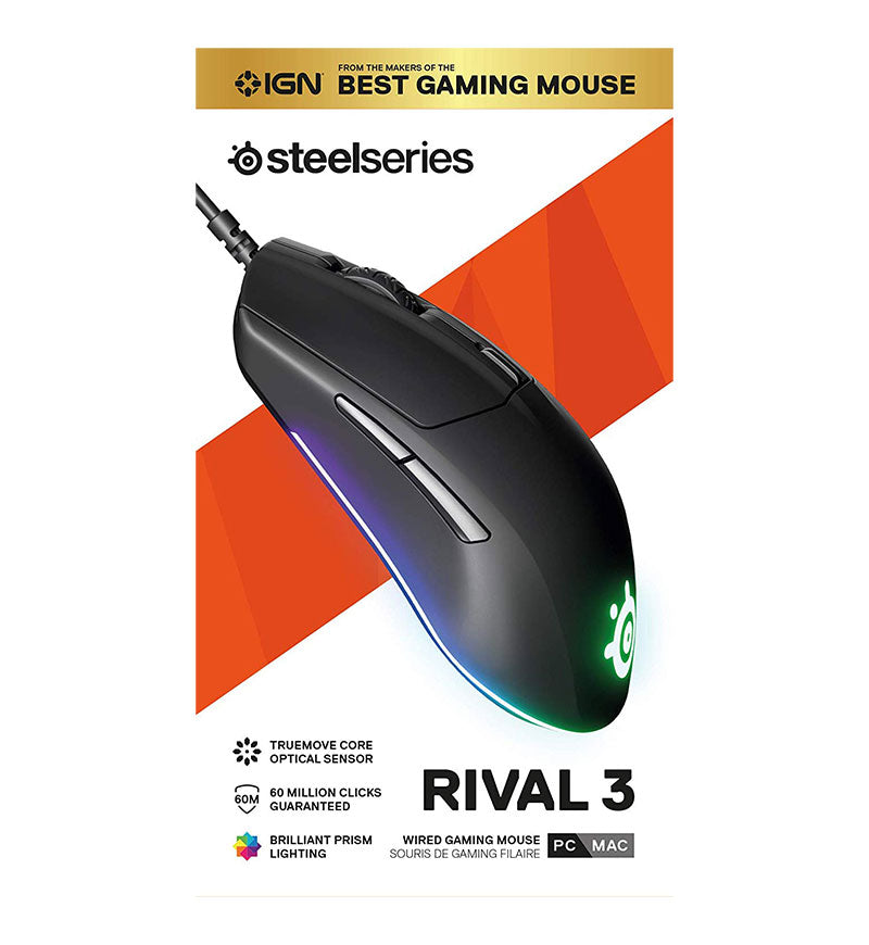 SteelSeries Rival 3 Ultralight 77g Optical Gaming Mouse