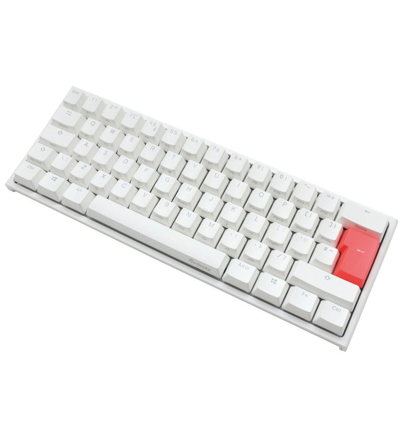 Ducky One 2 Mini Pure White v2 RGB 60% Mechanical Keyboard - Cherry MX Speed Silver Switches