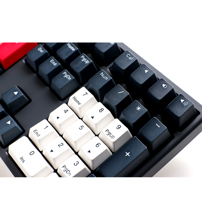 Ducky One 2 Tuxedo Non-Backlit Mechanical Keyboard - Cherry MX Silent Red Switches