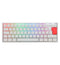 Ducky One 2 Mini Pure White v2 RGB 60% Mechanical Keyboard - Cherry MX Silent Red Switches
