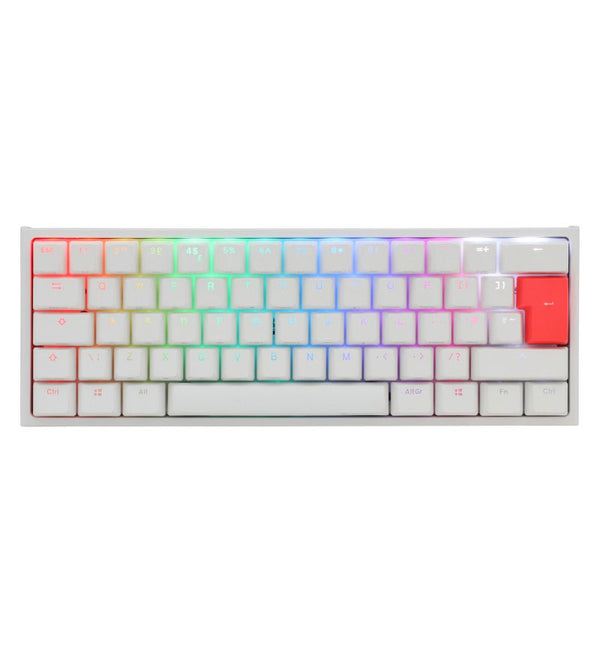 Ducky One 2 Mini Pure White v2 RGB 60% Mechanical Keyboard - Cherry MX Black Switches