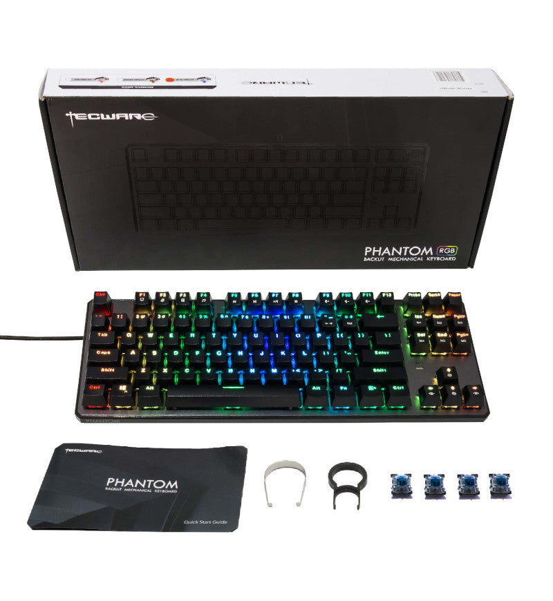 Tecware Phantom 88 TKL RGB Mechanical Keyboard - Outemu Blue Switches
