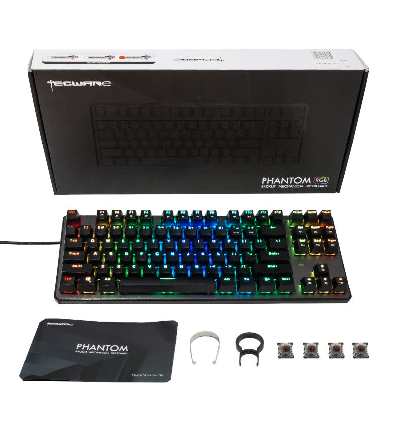 Tecware Phantom 88 TKL RGB Mechanical Keyboard - Outemu Brown Switches