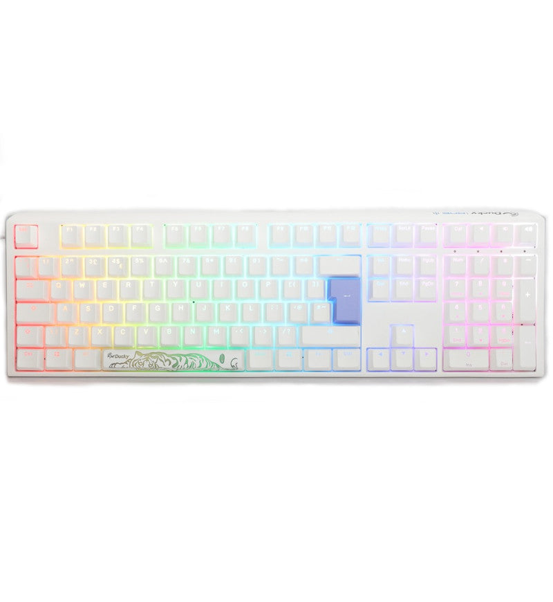 Ducky One 3 Pure White RGB Mechanical Keyboard - Cherry MX Brown