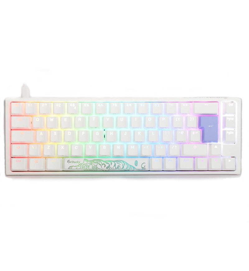 Ducky One 3 Pure White SF RGB Mechanical Keyboard - Cherry MX Red