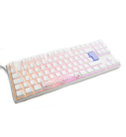 Ducky One 3 Pure White TKL RGB Mechanical Keyboard - Cherry MX Black