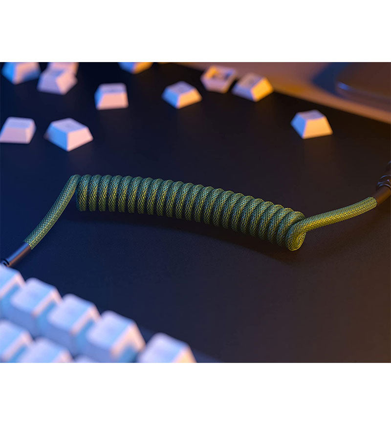 Glorious Coiled Keyboard Cable - Forest Green (USB-A to USB-C)