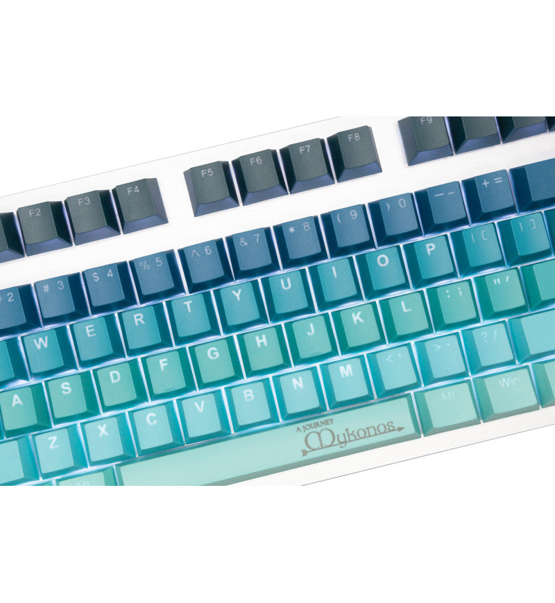 Tai-Hao PBT Double Shot Backlit Cubic Mykonos 142 Keycaps - UK & US