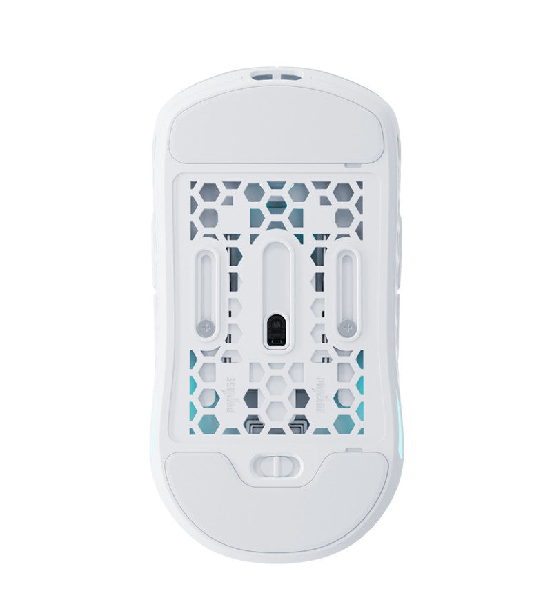 Pwnage Ultra Custom Ambi Wireless Gaming Mouse - White (Solid + Honeycomb shell included)