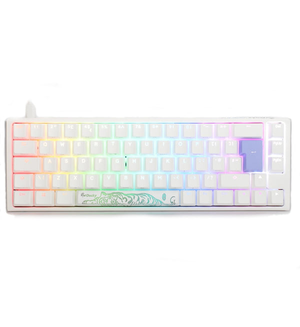 Ducky One 3 Pure White SF RGB Mechanical Keyboard - Cherry MX Red