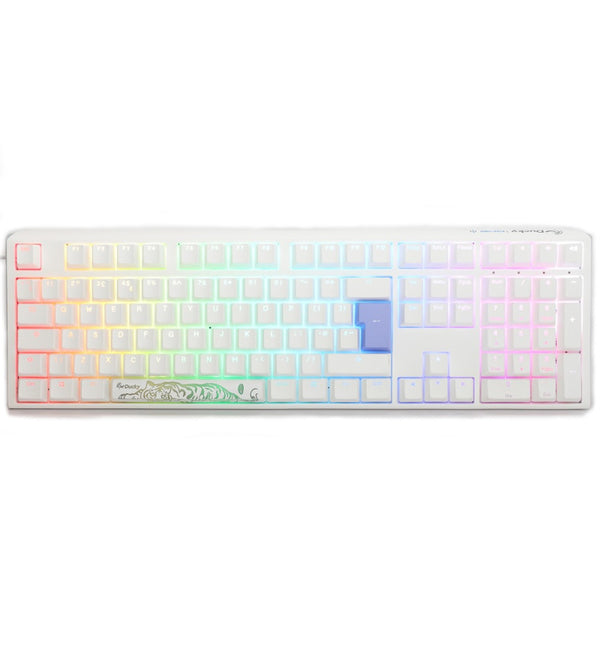 Ducky One 3 Pure White RGB Mechanical Keyboard - Cherry MX Black