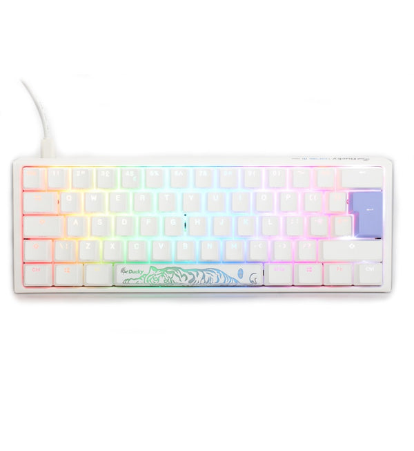 Ducky One 3 Pure White Mini RGB Mechanical Keyboard - Cherry MX Brown