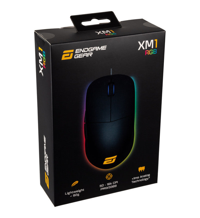 Endgame Gear XM1 82g Wired RGB Optical Gaming Mouse - Black