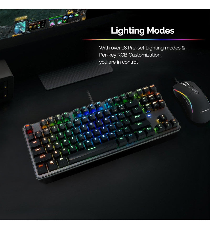 Tecware Phantom 88 TKL RGB Mechanical Keyboard - Outemu Red Switches