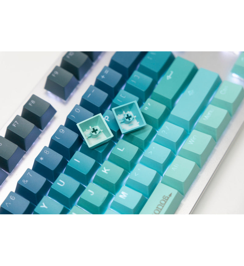 Tai-Hao PBT Double Shot Backlit Cubic Mykonos 142 Keycaps - UK & US