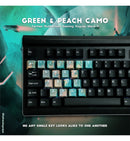 Tai-Hao TPR Rubber Green/Peach Camo 23 Keycaps