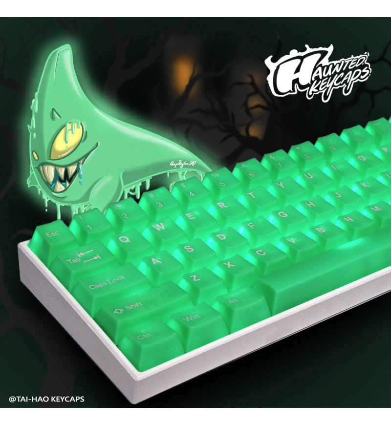 Tai-Hao Translucent Cubic ABS Slime Sprout 152 Keycaps - UK & US