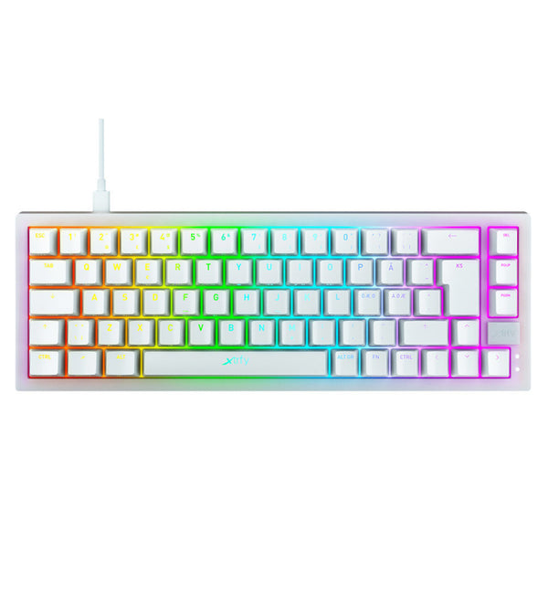 Xtrfy K5 Compact Transparent White RGB Mechanical Keyboard — Kailh Red Switches