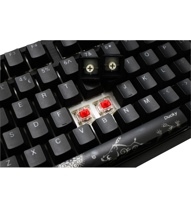Ducky Shine 7 BlackOut RGB Mechanical Keyboard - Cherry MX Speed Silver Switches