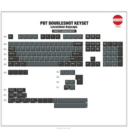 Tai-Hao PBT Double Shot Lavastone 130 Keycaps - UK & US