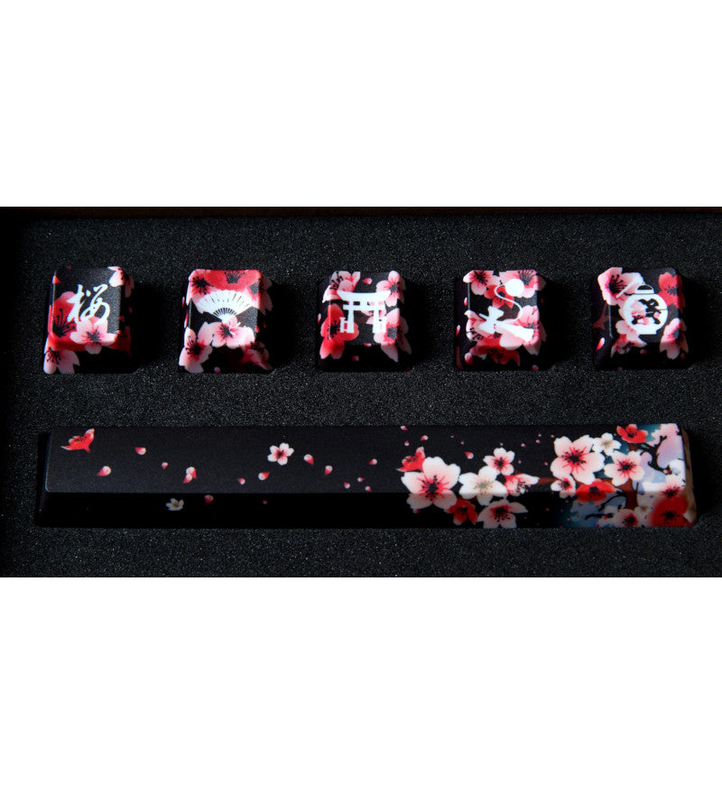 Traitors PBT Sakura Kuro Dye-Sub 6 Keycap Set